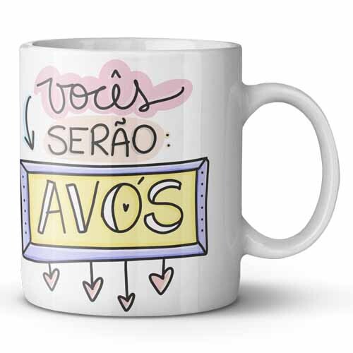 Pack Artes Dia dos Avós Avó Avô Frases Coloridas Canecas