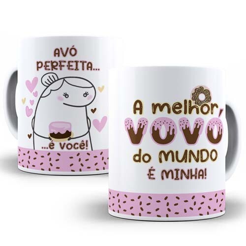 Pack 70 Estampas Flork Dia dos Avós Artes Canecas