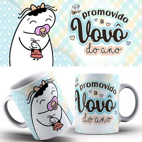 Artes Canecas Sublimação Dia dos Avós Flork Mockups