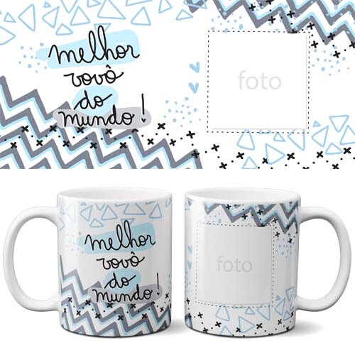 Artes Dia dos Avós Mockups Avô Avó Sublimação Canecas