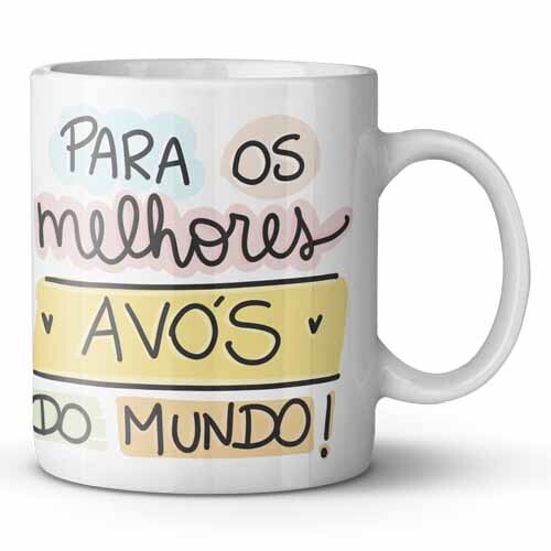 Estampas Canecas Avós Vovó Vovô Frases Coloridas Sublimação
