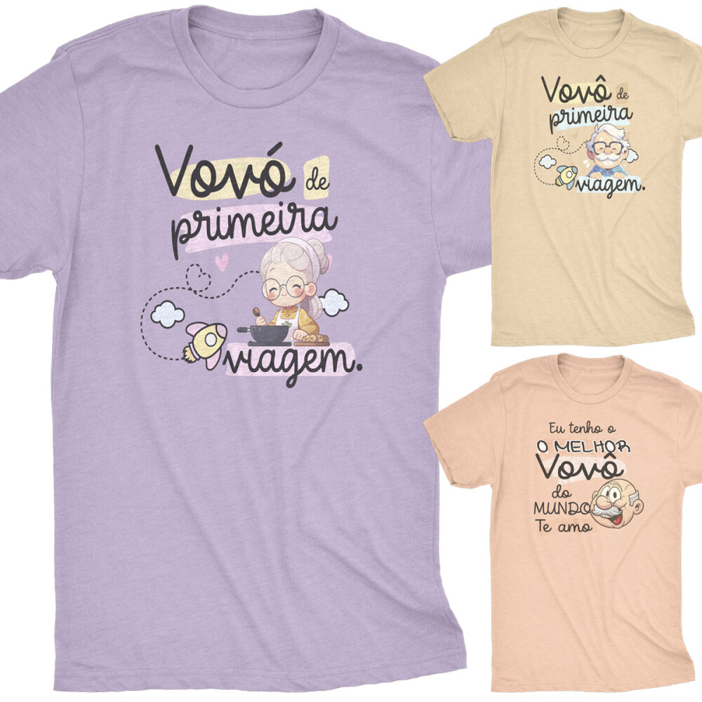Artes Sublimação Camisetas Dia dos Avós Editáveis Estampas