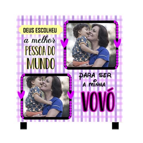 Artes Sublimação Azulejos Dia dos Avós Mockups Vovô Vovó