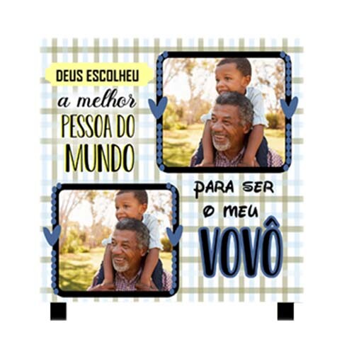 Artes Sublimação Azulejos Dia dos Avós Mockups Vovô Vovó