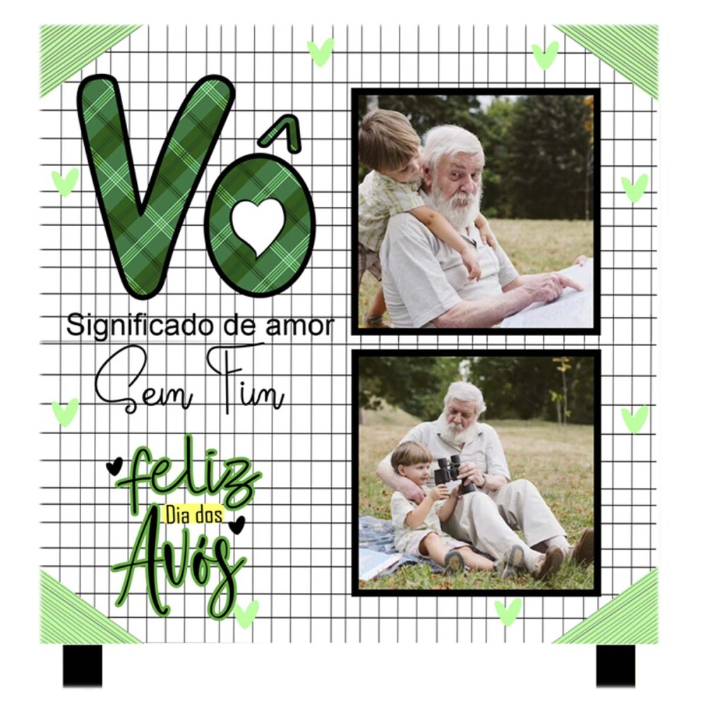 Estampas Azulejos Dia dos Avós Sublimação Mockups