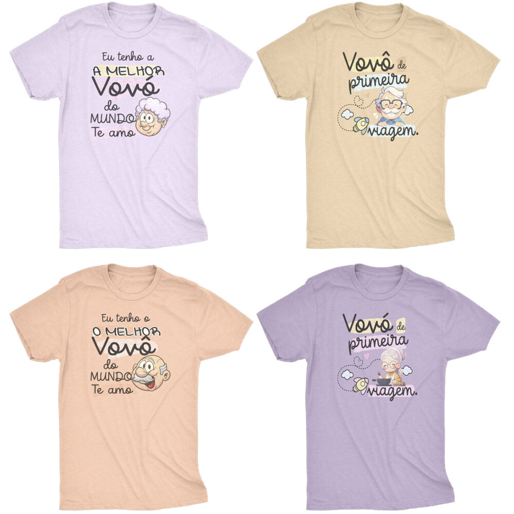 Estampas Dia dos Avós Sublimação Camisetas 20 Artes Editáveis
