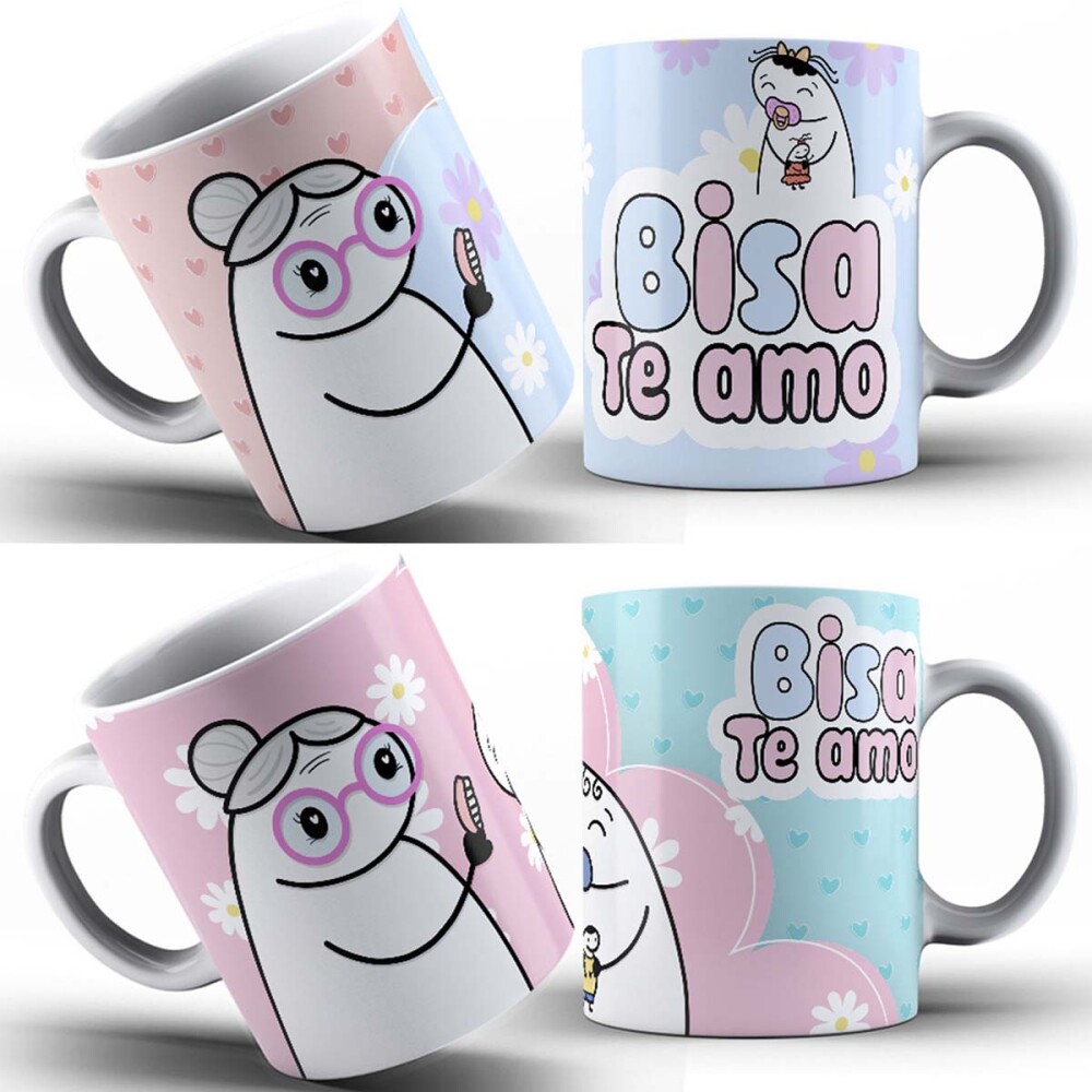 Estampas Sublimação Canecas Flork Dia dos Avós Mockups