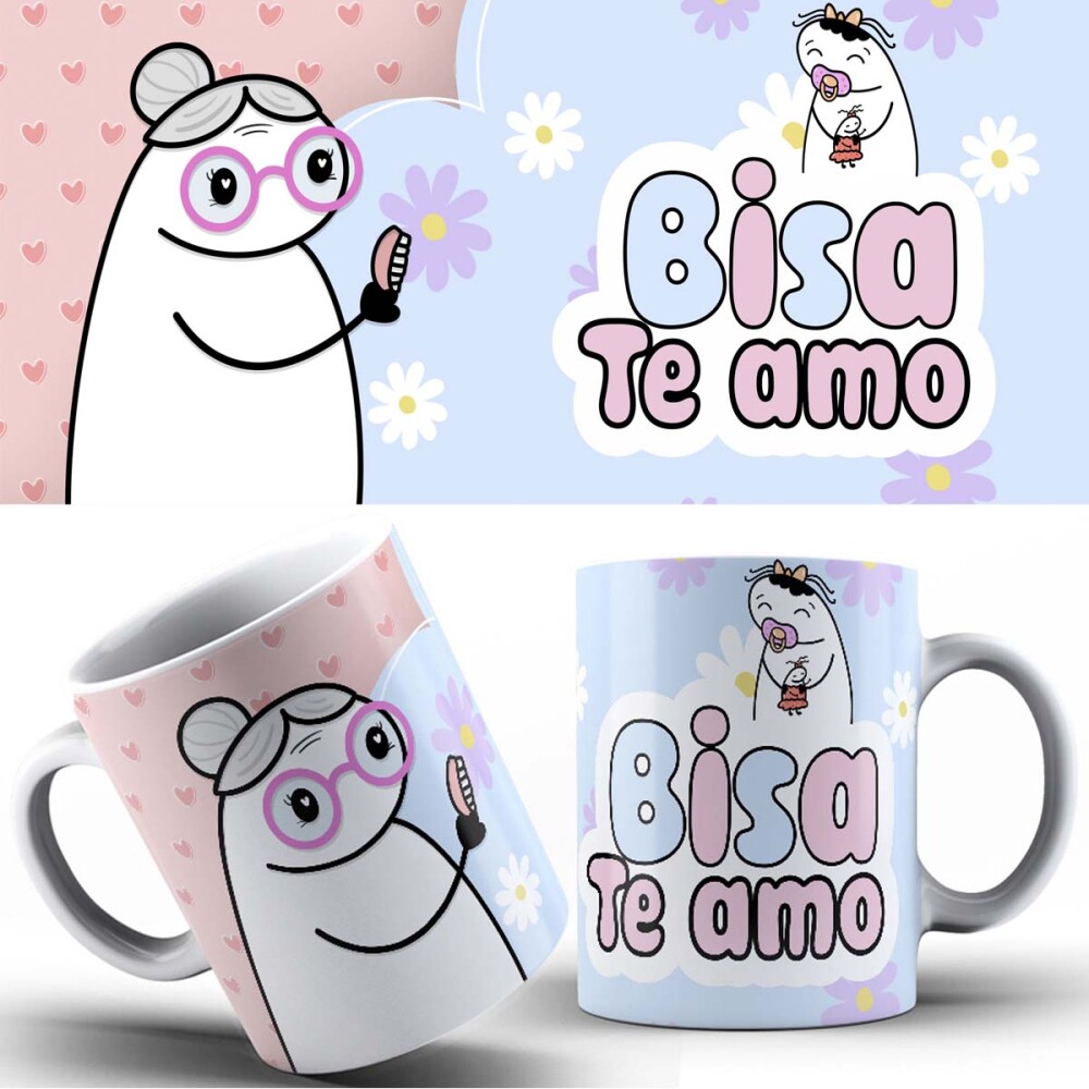 Estampas Sublimação Canecas Flork Dia dos Avós Mockups
