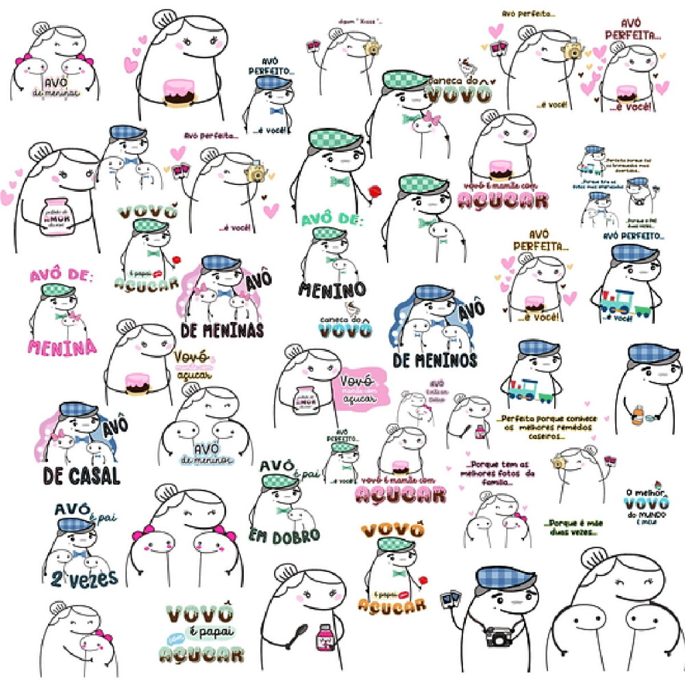 Kit Digial Flork Pack 2 Dia dos Avós Artes Sublimação
