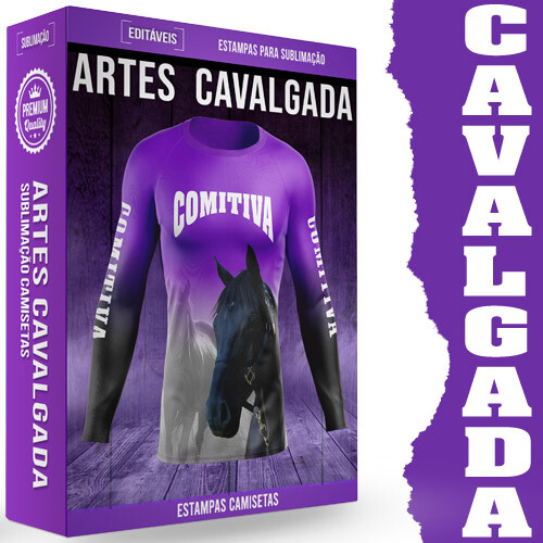 Artes Cavalgada Sublimação Total Camiseta Estampas Cavalos