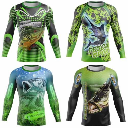 Pack Artes Camisetas Pesca Esportiva Pescaria 120 Estampas