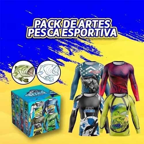 Artes Total Camisetas Pescaria Pesca Editáveis 120 Corel Mockups