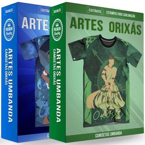 Pacote Artes Umbanda Orixás Sublimação Total Camisetas Mockups