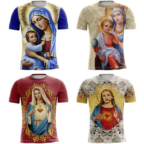 Estampas Camisetas Religiosas Santos Sublimação Total Artes