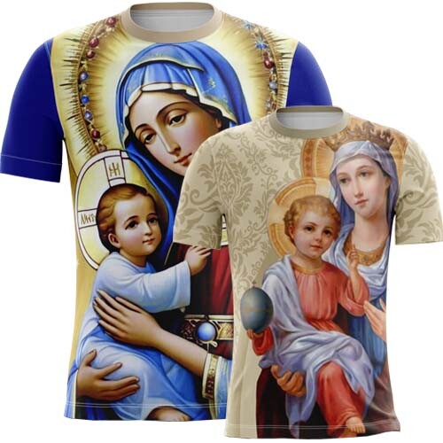 Artes Camisetas Religiosas Santos Sublimação Total Editáveis