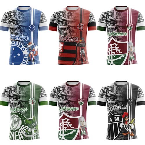 Pacote 17 Artes Camisetas Times Quebrada Corel Mockups