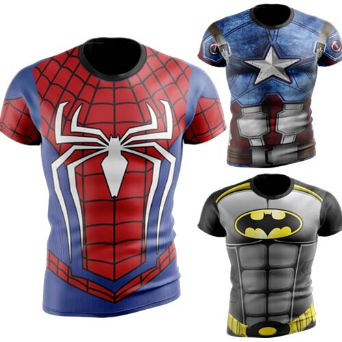 Artes Super Heróis Camisetas Sublimação Total Premium