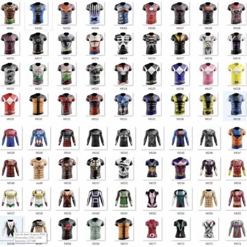 Artes Super Heróis Camisetas Sublimação Total Premium