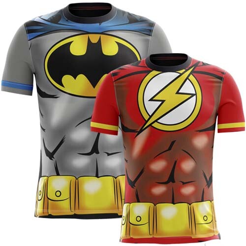 Pacote Artes Super Heróis Sublimação Total Camisetas
