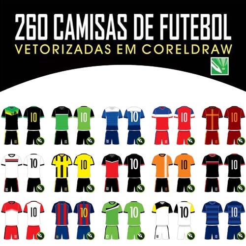 Estampas Times Uniformes 250 Fardamentos Artes Sublimação Total