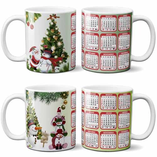 Pack Artes Estampas Natal Papai Noel Canecas Calendário 2026