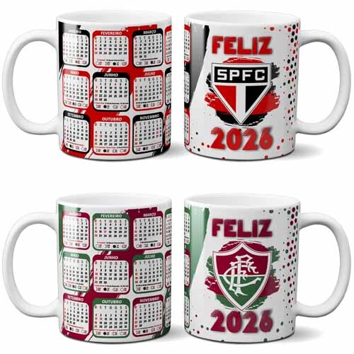 Artes Canecas Calendários 2026 Editáveis Corel Times 2