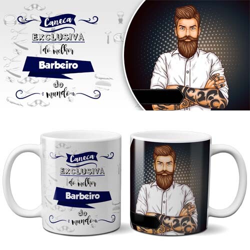 Artes Canecas Profissões Sublimação Editáveis Psd Mockups