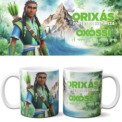 Pacote 12 Artes Orixás Sublimação Canecas Premium Editáveis
