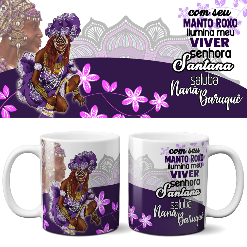 Estampas Editáveis Sublimação Canecas Umbanda Orixás Mockups
