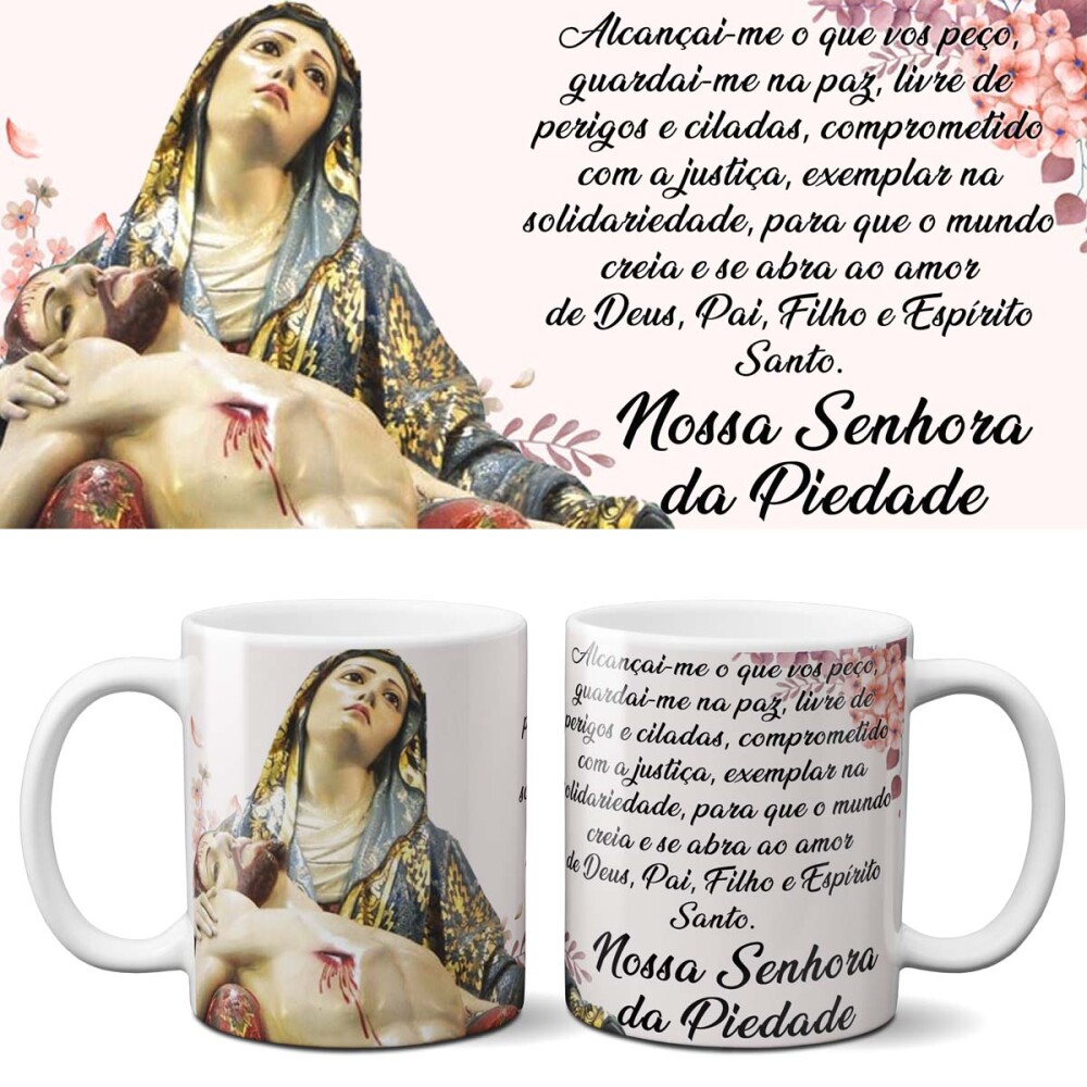 Pacote 30 Artes Canecas Orações Católicas Sublimação Mockups