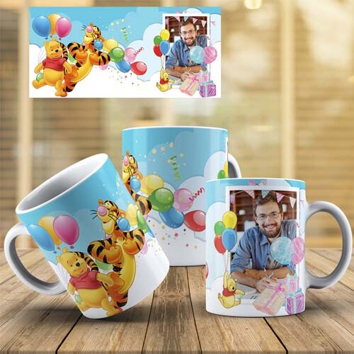 Pack 22 Artes Parabéns Aniversário Infantil Disney Canecas