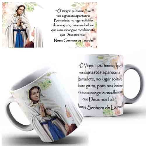 Artes Sublimação Canecas Santos Católicos Editáveis Mockups