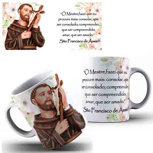 Pacote 30 Artes Editáveis Canecas Santos Católicos Mockups