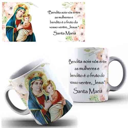 Estampas Canecas Santos Católicos Artes Editáveis Mockups