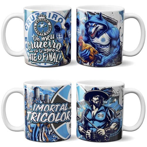 Estampas Times Canecas Brasileirão Futebol Sublimação Mockup P