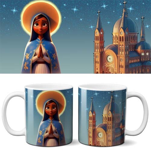 Pack 40 Artes Sublimação Canecas Santos Católicos 3D Religiosa