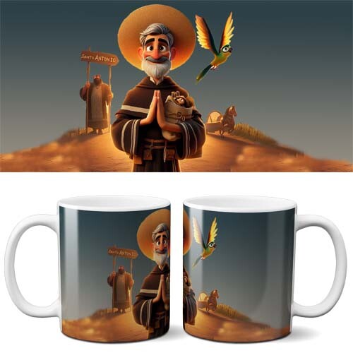Pack 40 Artes Sublimação Canecas Santos Católicos 3D Religiosa