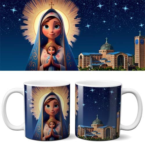 Artes 3d Santos Católicos Sublimação Canecas Mockups Religiosa