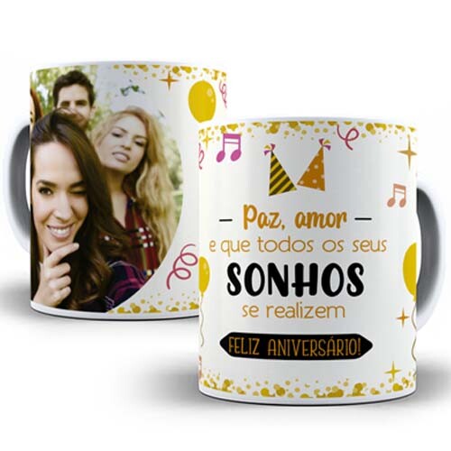 Estampas Canecas Aniversário 70 Estampas Canecas Parabéns