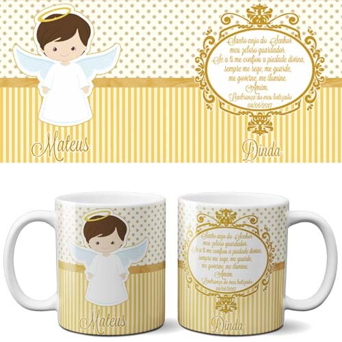 Estampas Batizado Madrinha Padrinho Artes Sublimação Canecas