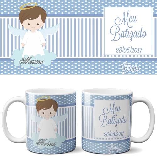 Estampas Batizado Madrinha Padrinho Artes Sublimação Canecas