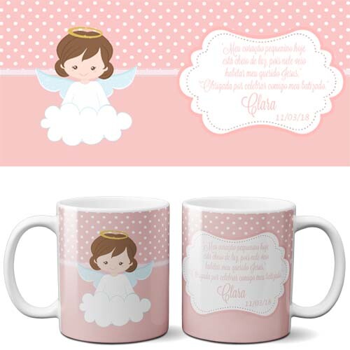 Estampas Batizado Madrinha Padrinho Artes Sublimação Canecas