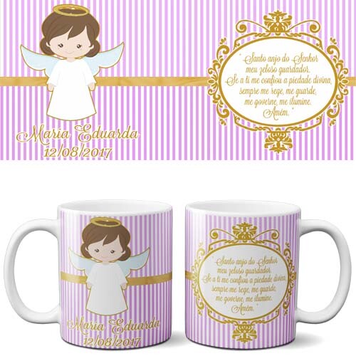 Estampas Batizado Madrinha Padrinho Artes Sublimação Canecas