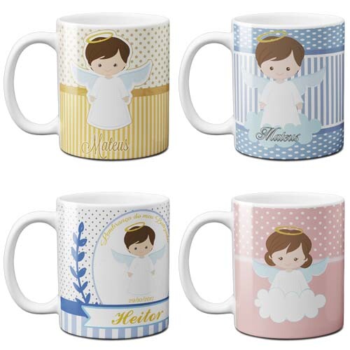 Artes Canecas Batizado Madrinha Padrinho Sublimação Mockups