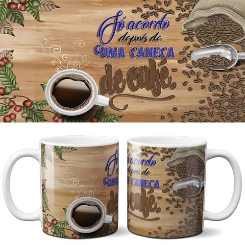 Pacote Artes Café Sublimação Canecas Editáveis Mockups