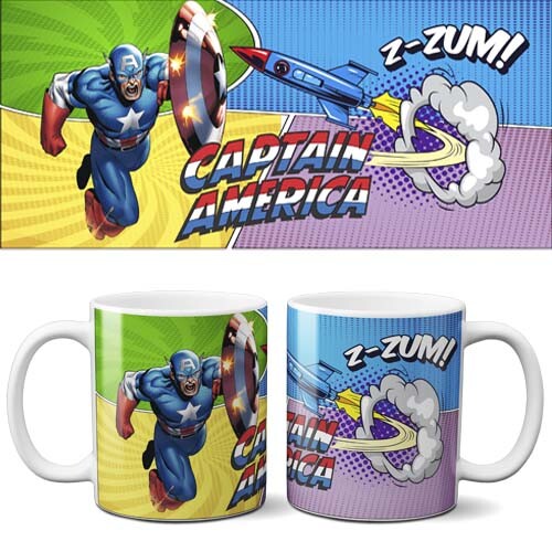 Artes Super Heróis Sublimação Canecas Editáveis Estampas Mock