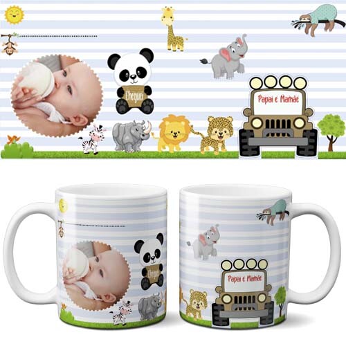 Estampas Nascimento Recem Nascido Sublimação Canecas Mockups