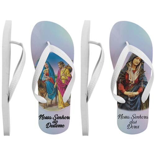 Artes Sublimação Chinelos Católicos Religiosos Mockups Santos