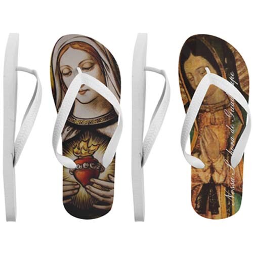 Artes Sublimação Chinelos Católicos Religiosos Mockups Santos