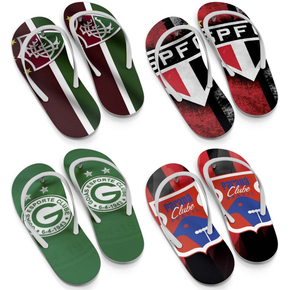 Estampas Chinelos Times Futebol Sublimação 250 Artes